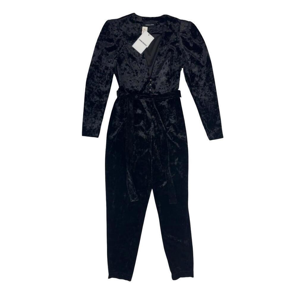 Sabina Musayev Scarlett Belted Jumpsuit Black Size O/S